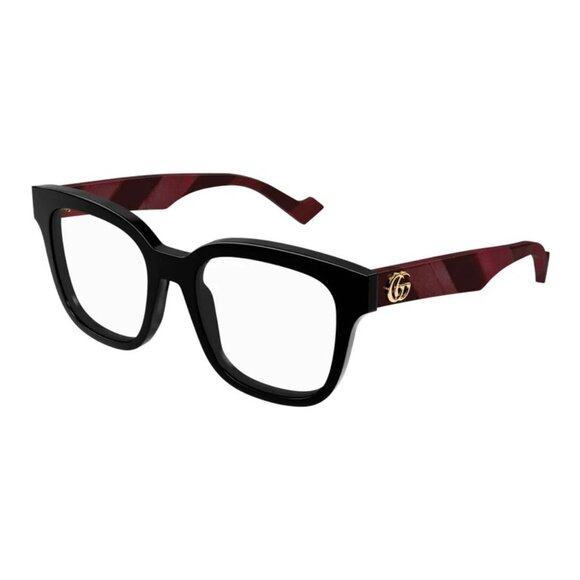 NEW GUCCI EYEGLASSES BLACK BURGUNDY WOMEN EYEWEAR GUCCI - Picture 1 of 3